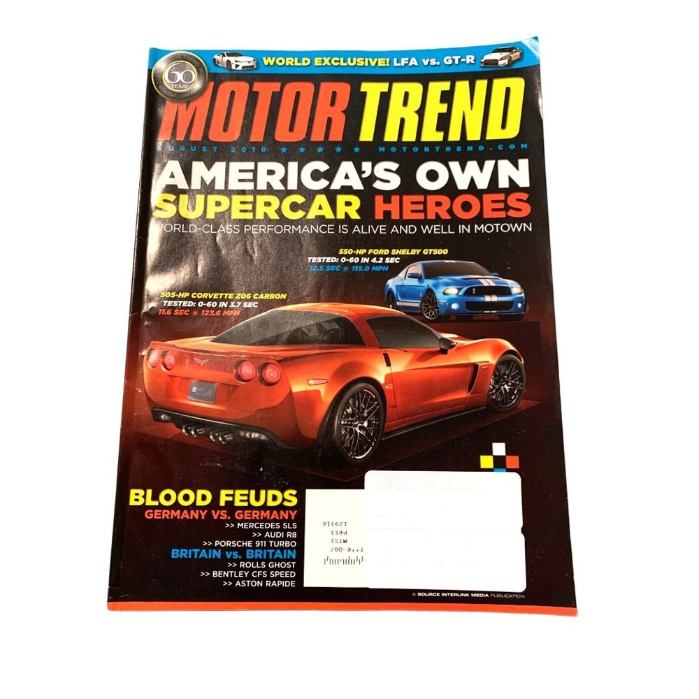 Motor Trend magazine August 2010 VOL 62, NO 8